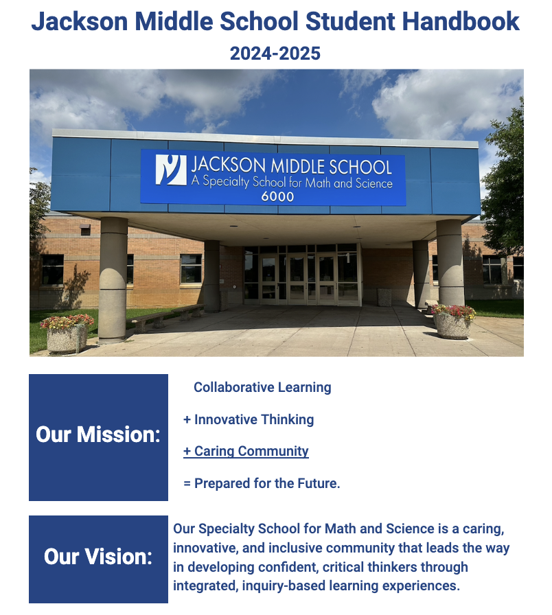 Jackson Middle School Student Handbook