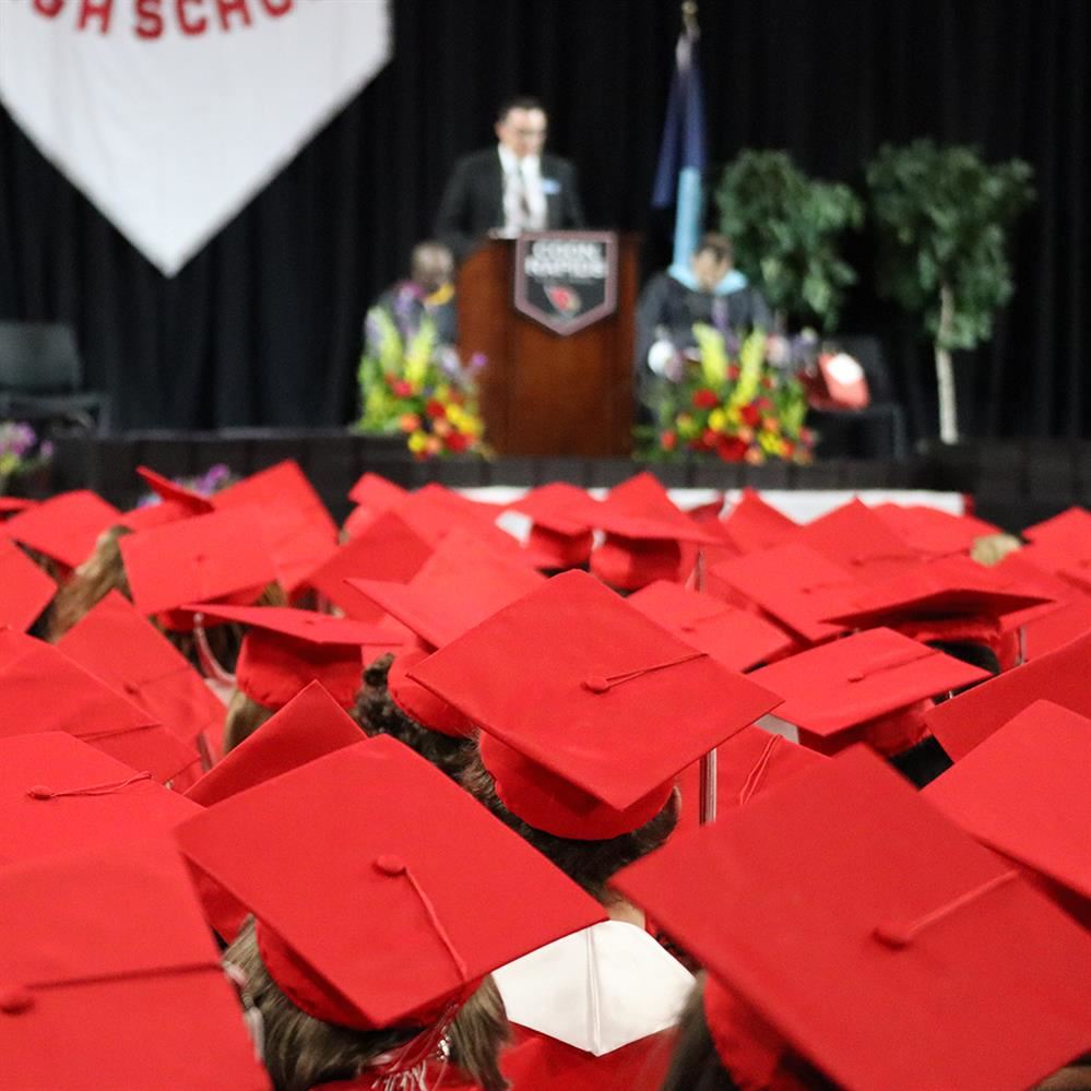 CRHS graduates caps at the 2024 graduation ceremony
