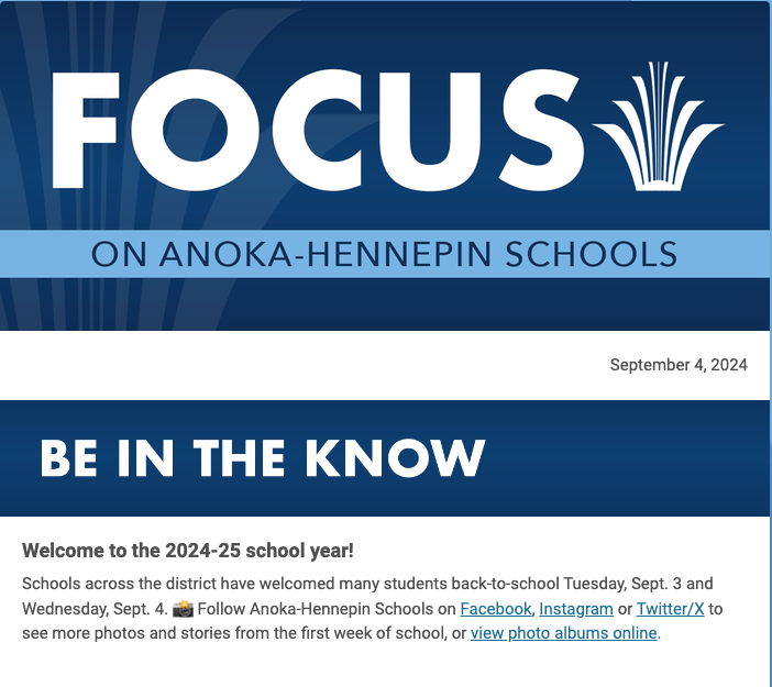 Focus e-newsletter
