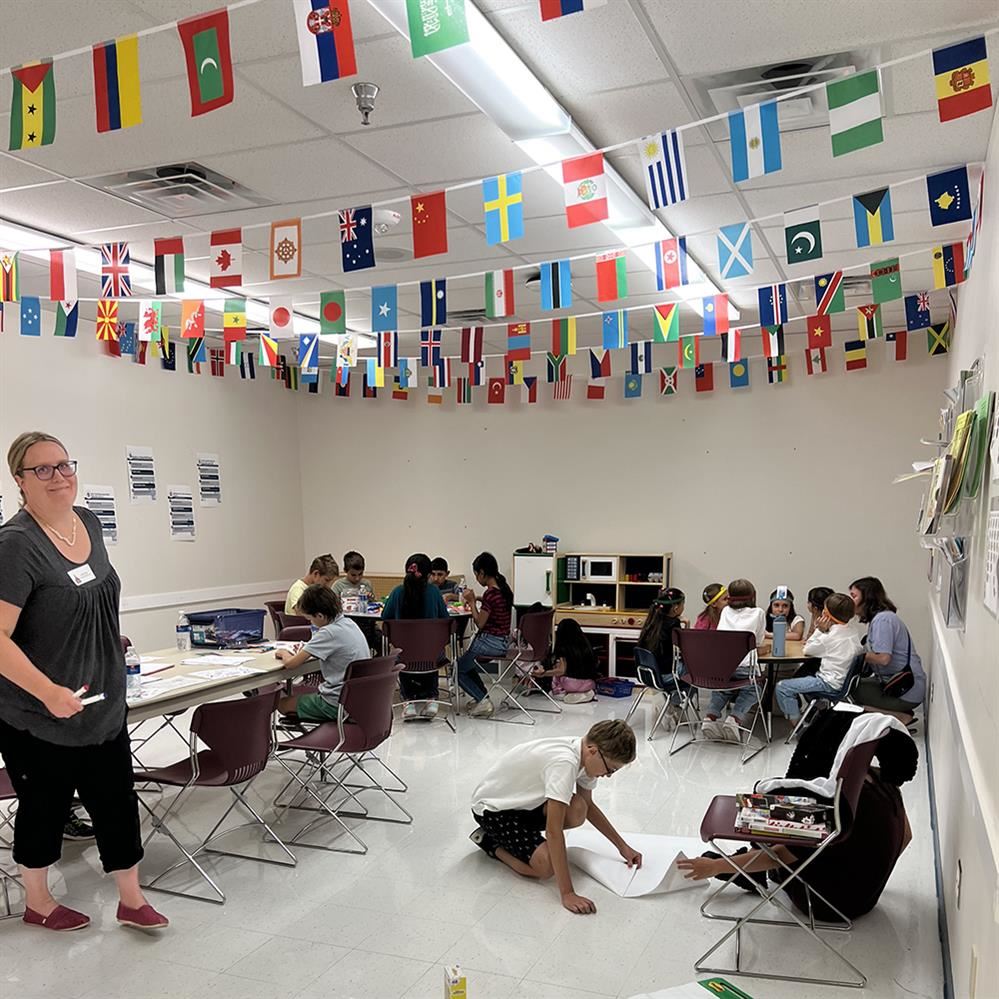 Students participate in activities on EL Family night