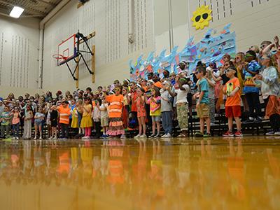 kids at Ramsey perform during Grandparents Day