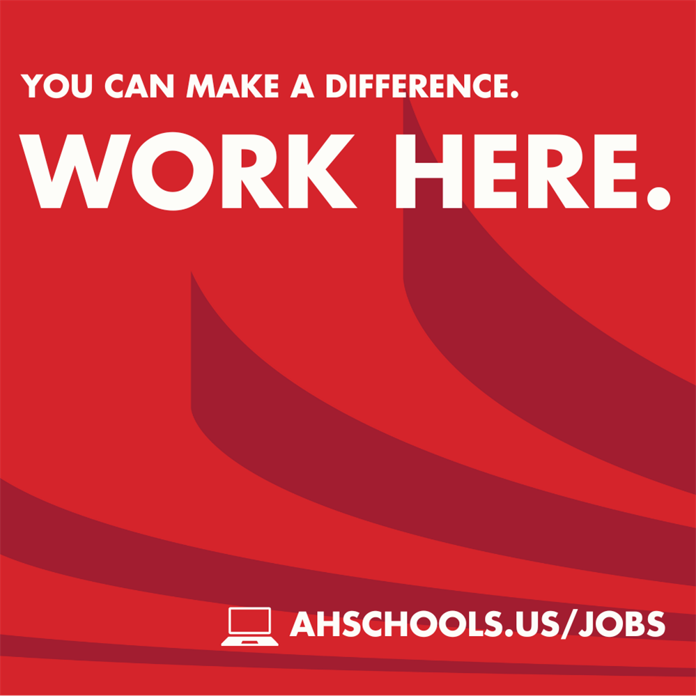   Graphic reading You can Make a difference. Work here.