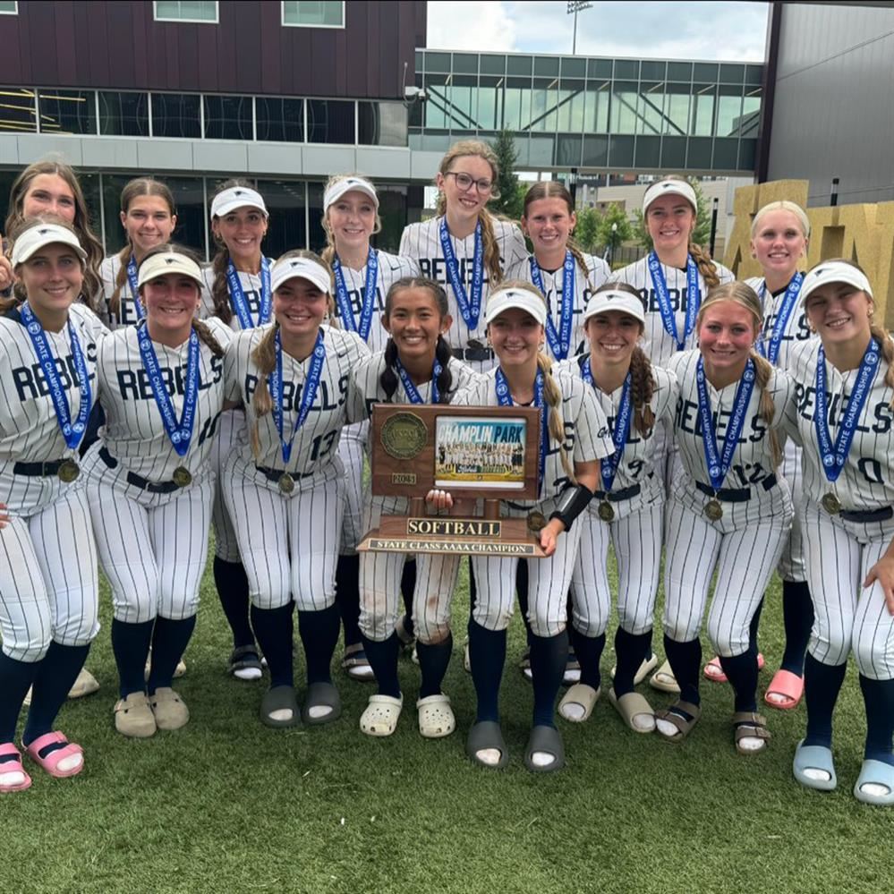 Champlin Park High School softball team celebrates state championship