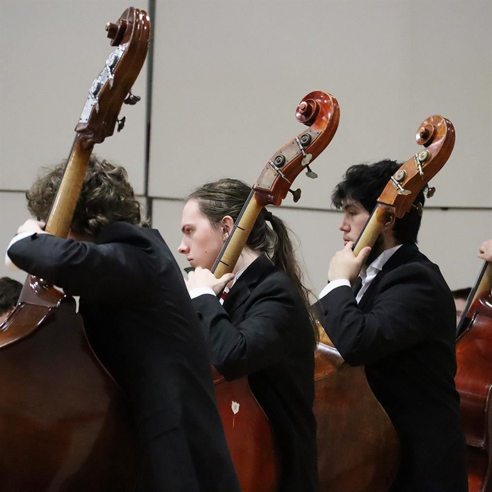  Students performing at a music concert