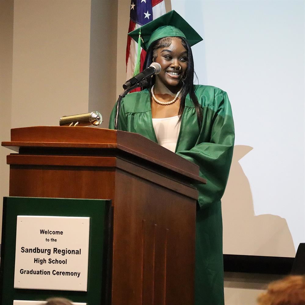  Sandburg Regional High School student speaker at 2025 graduation ceremony