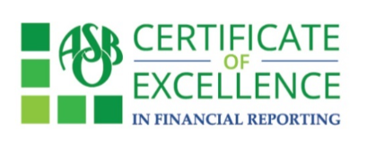 ASBO Excellence in Financial Reporting award
