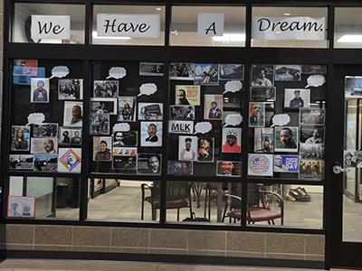 photos and quotes of MLK and students 