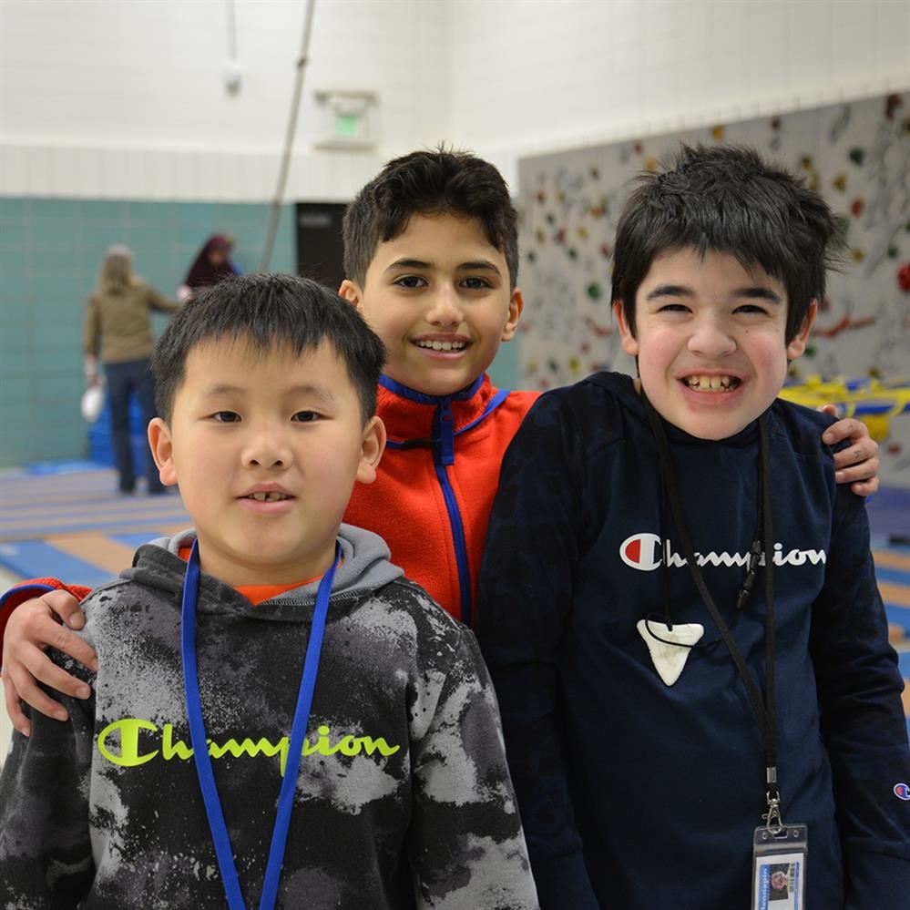  three students posing for a photo