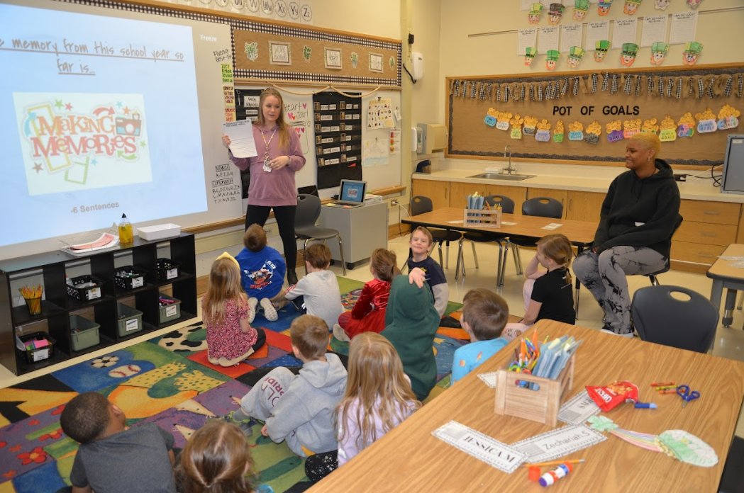 Anoka high school student shadows Lincoln elementary class