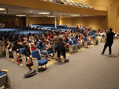 students in the auditorium 