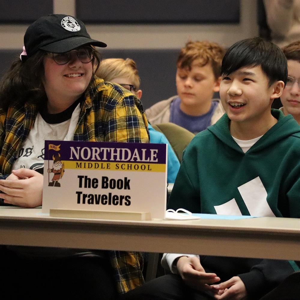  two students smiling