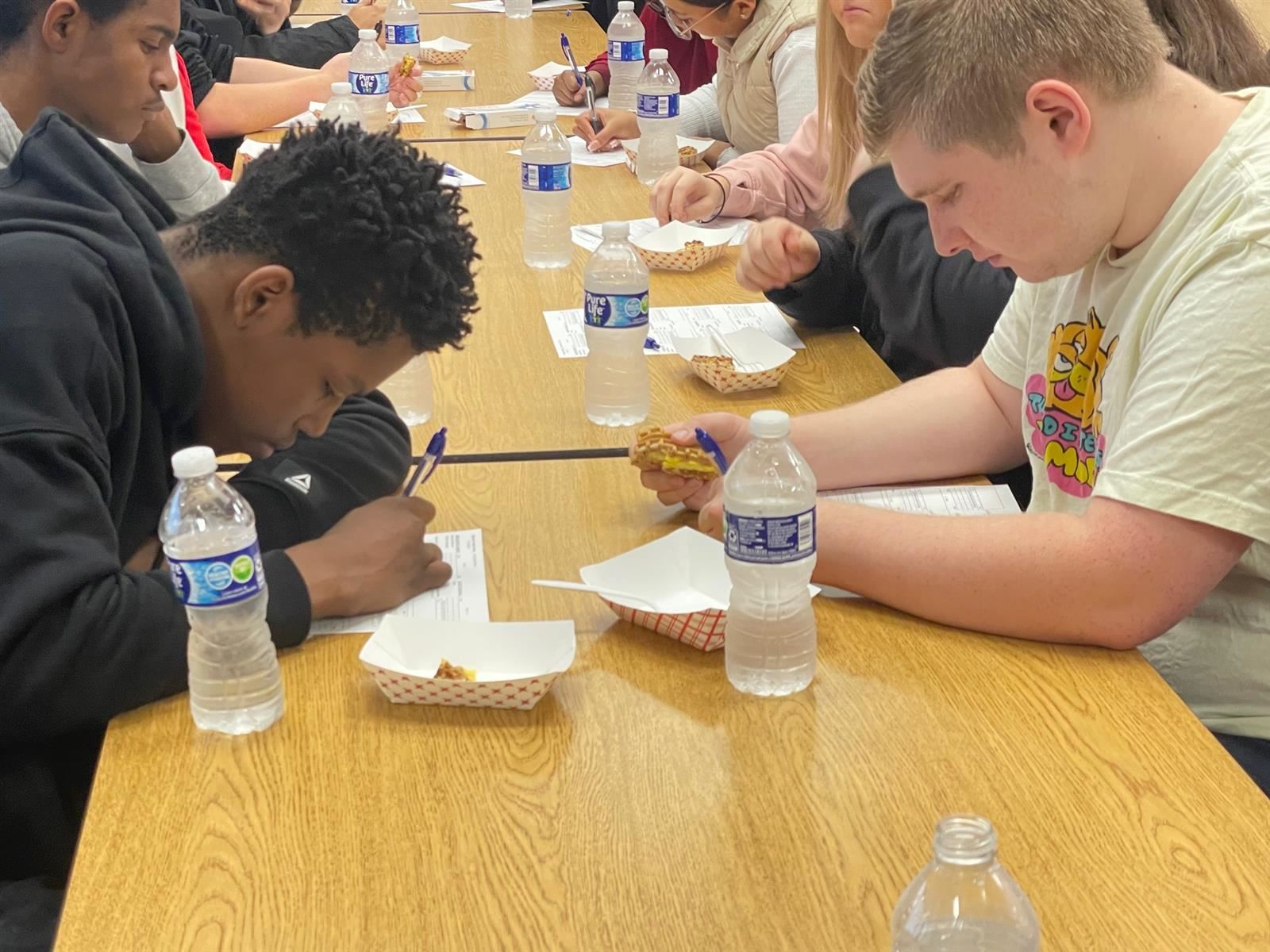 Students taste test foods