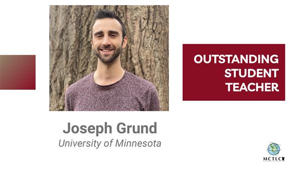 Joseph Grund named 2019-20 Outstanding Student Teacher 