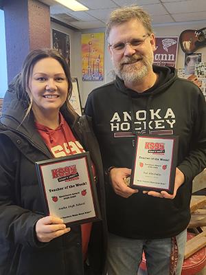 Ted and Tricia with award plaques