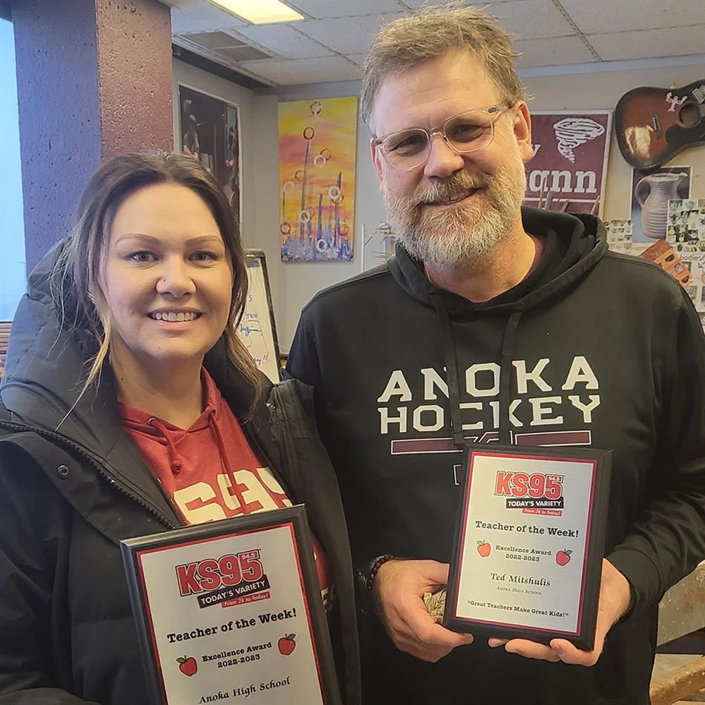 Ted and Tricia with award plaques 