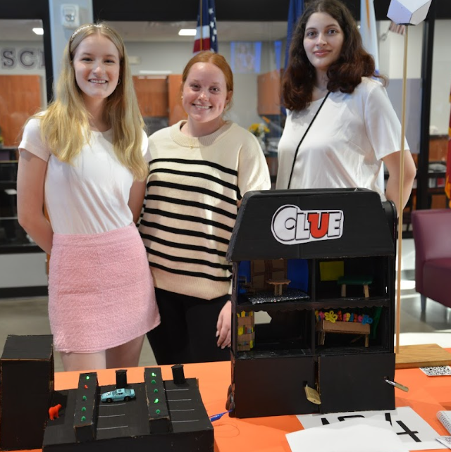 Students with project