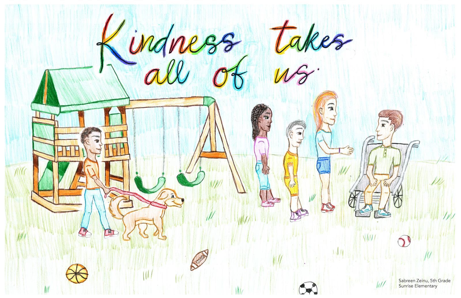Poster by Sabreen Zeinu, fifth grader at Sunrise Elementary