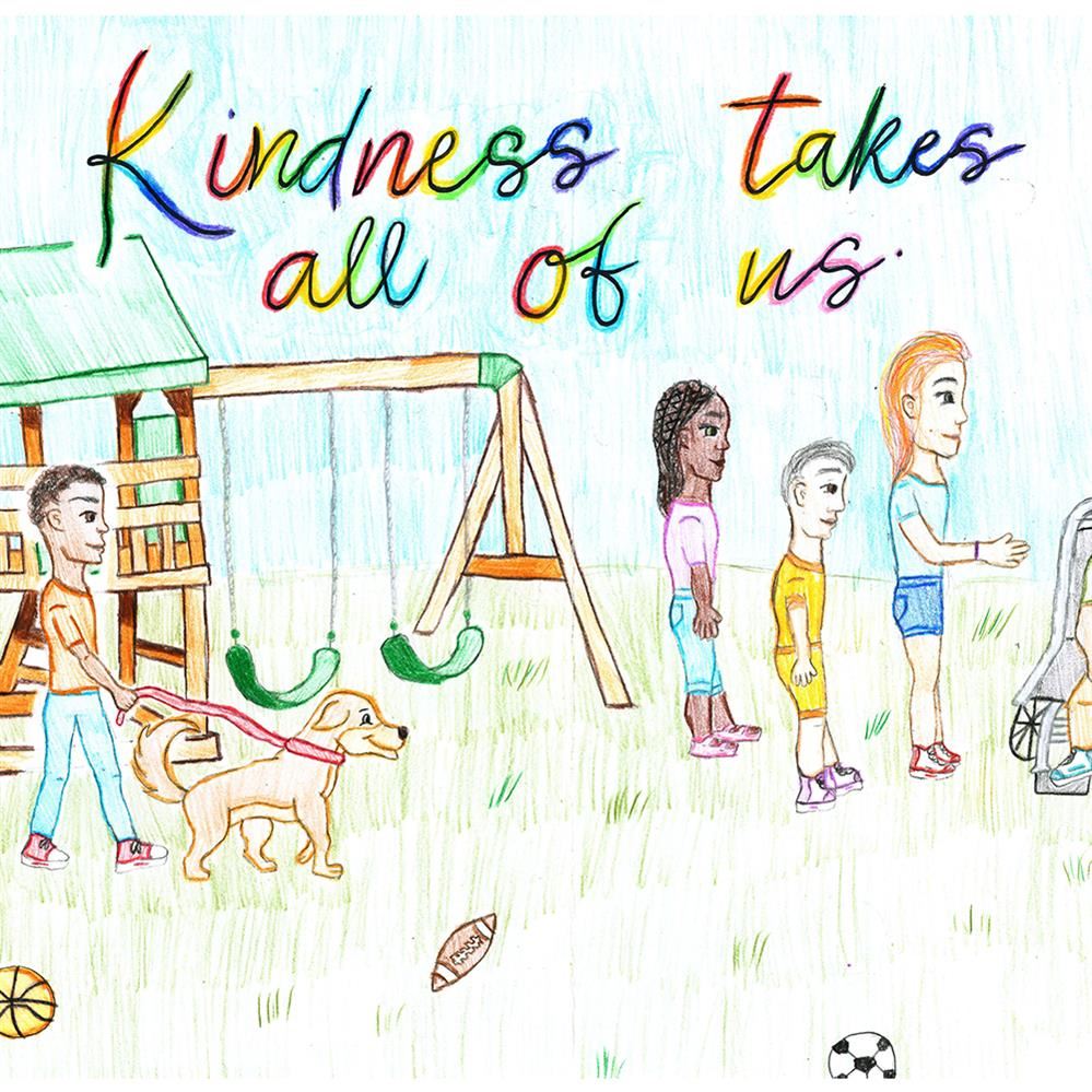  Kindness poster by Sabreen Zeinu, a fifth grade student at Sunrise Elementary