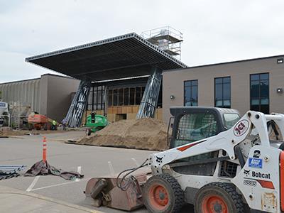 Photo of construction progress at Blaine High School