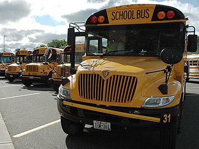 Buses lined up