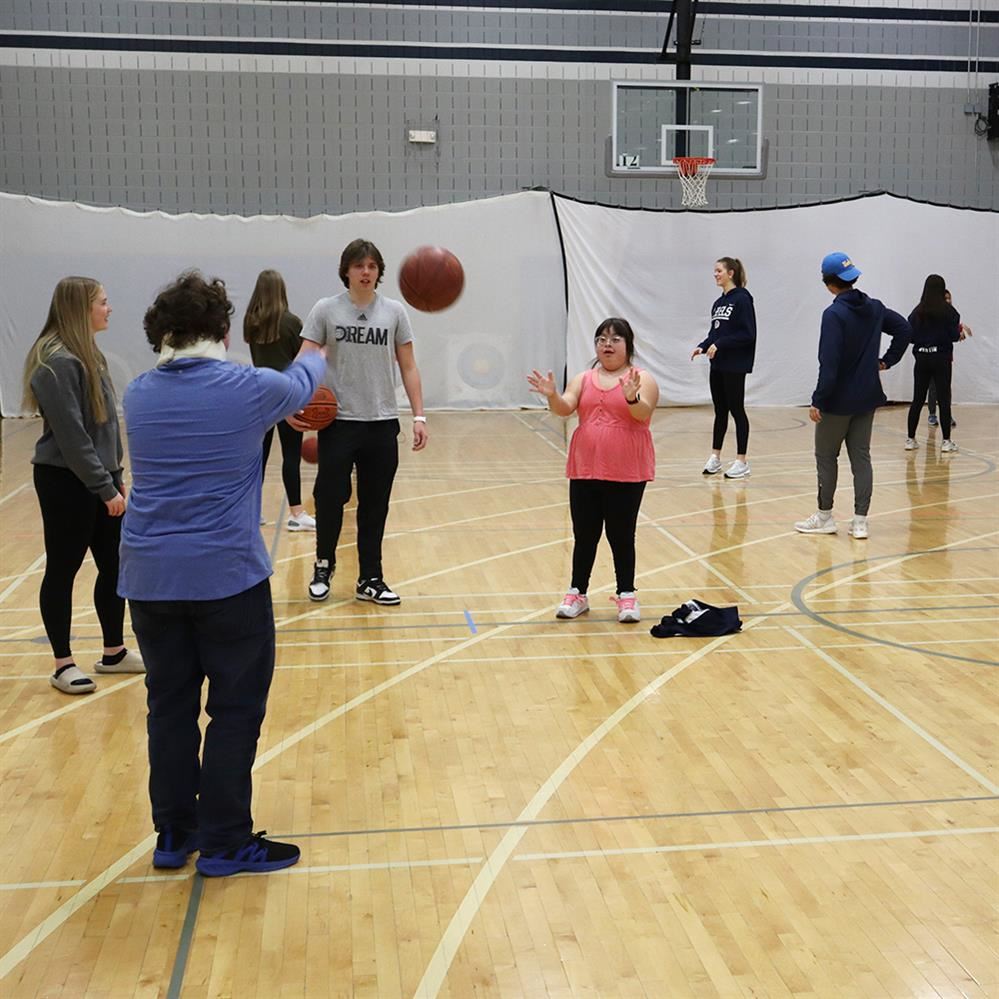 CPHS Unified basketball team members practice on Feb. 13