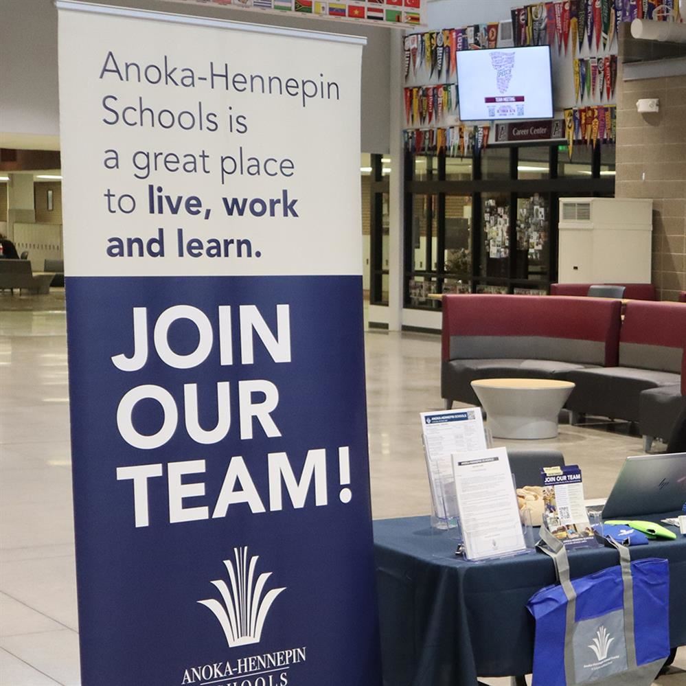 Signage at a recent hiring event