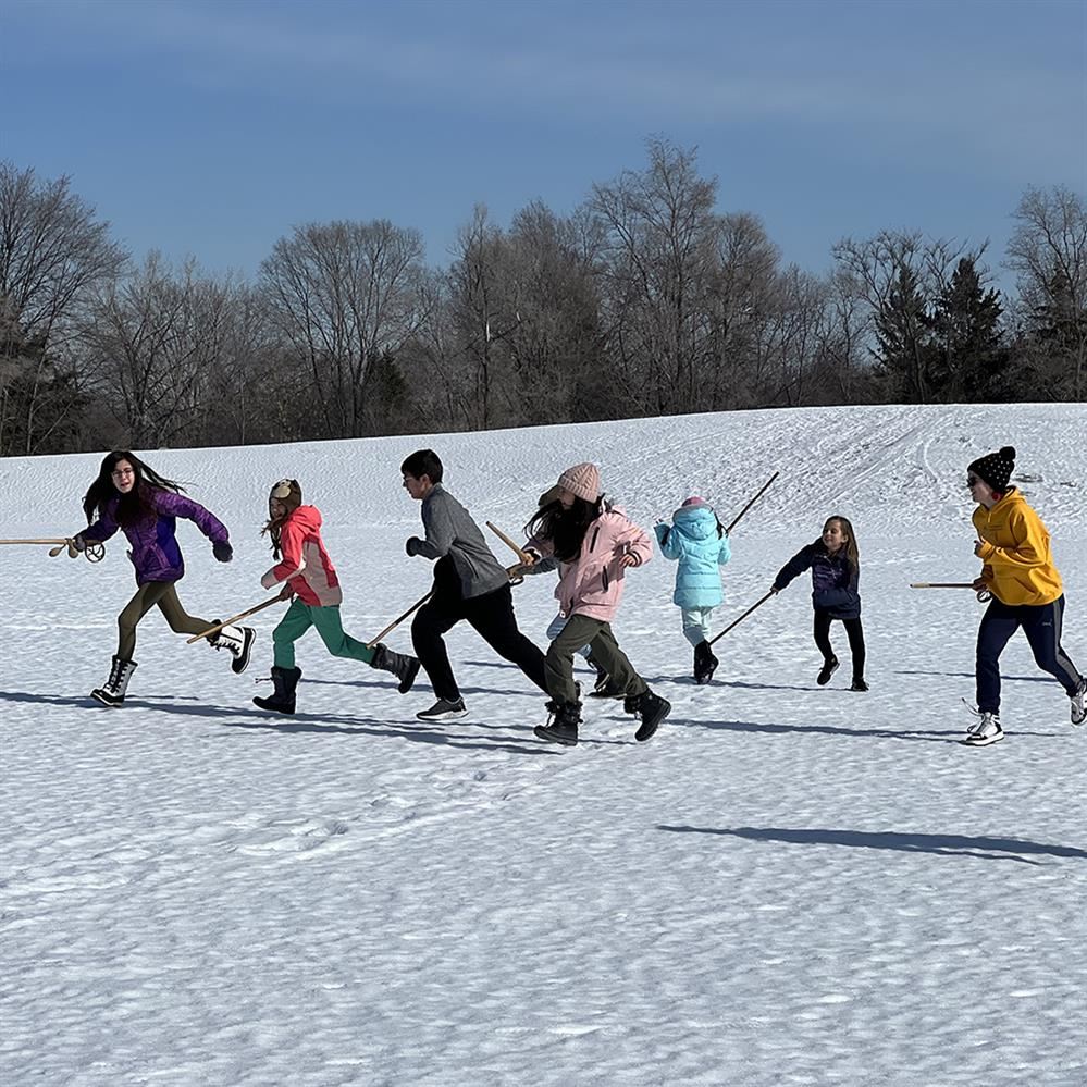  Students participating in Indigenous Winter Games activities on Feb. 18 at Hoover Elementary School