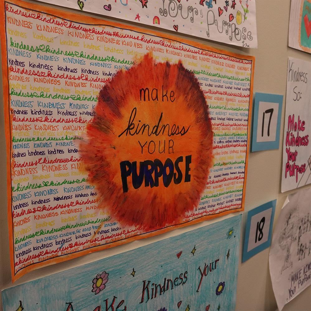  Kindness posters on display for voting at the Educational Service Center on Nov. 7