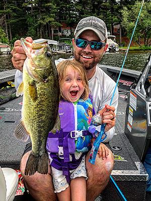 Matt Johnson's daughter Callie reels in a nice bass 