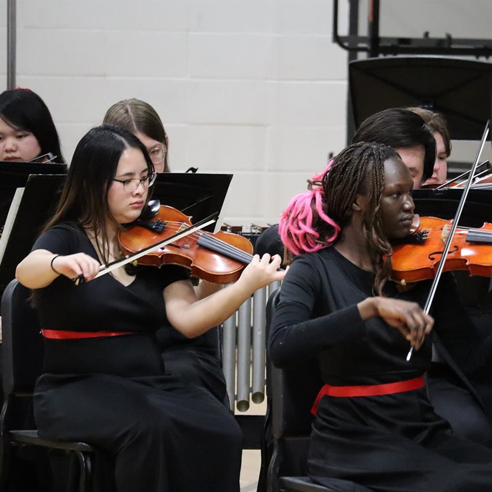  Coon Rapids High School students perform during the NWSC Music Festival