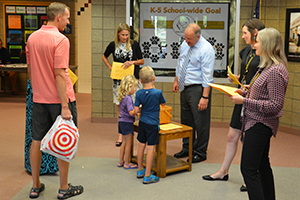 Students meet Mr. Van Voorhis at Andover Elementary 