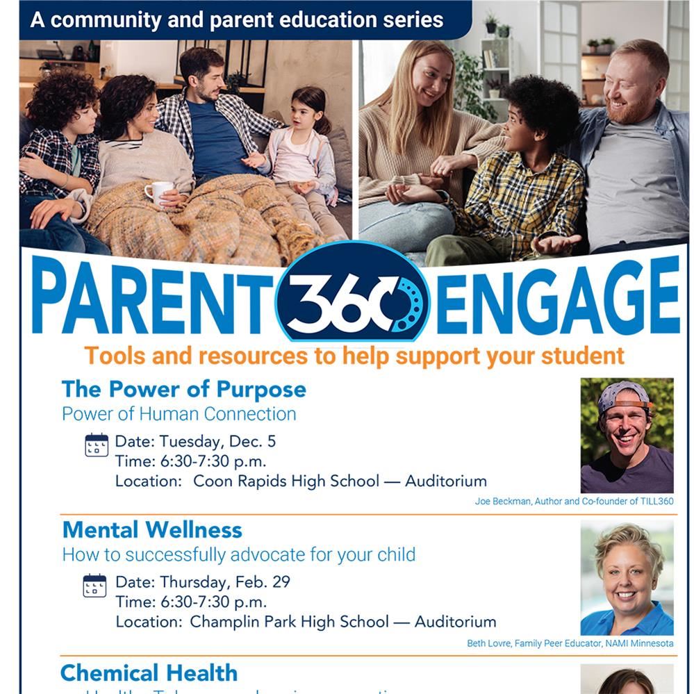  Parent Engage 360 Events flyer