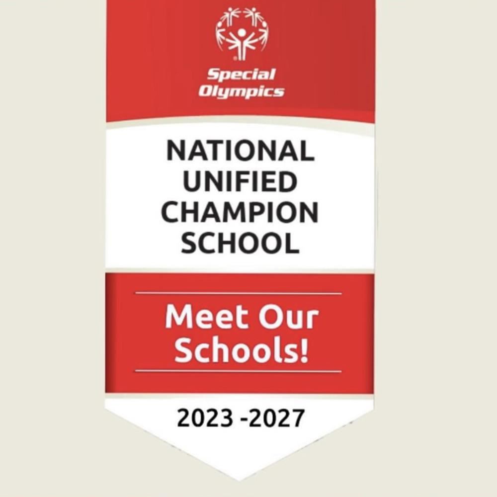 Special Olympics National Unified Champion School banner