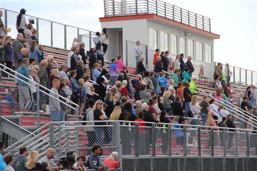 Spectators watching track event