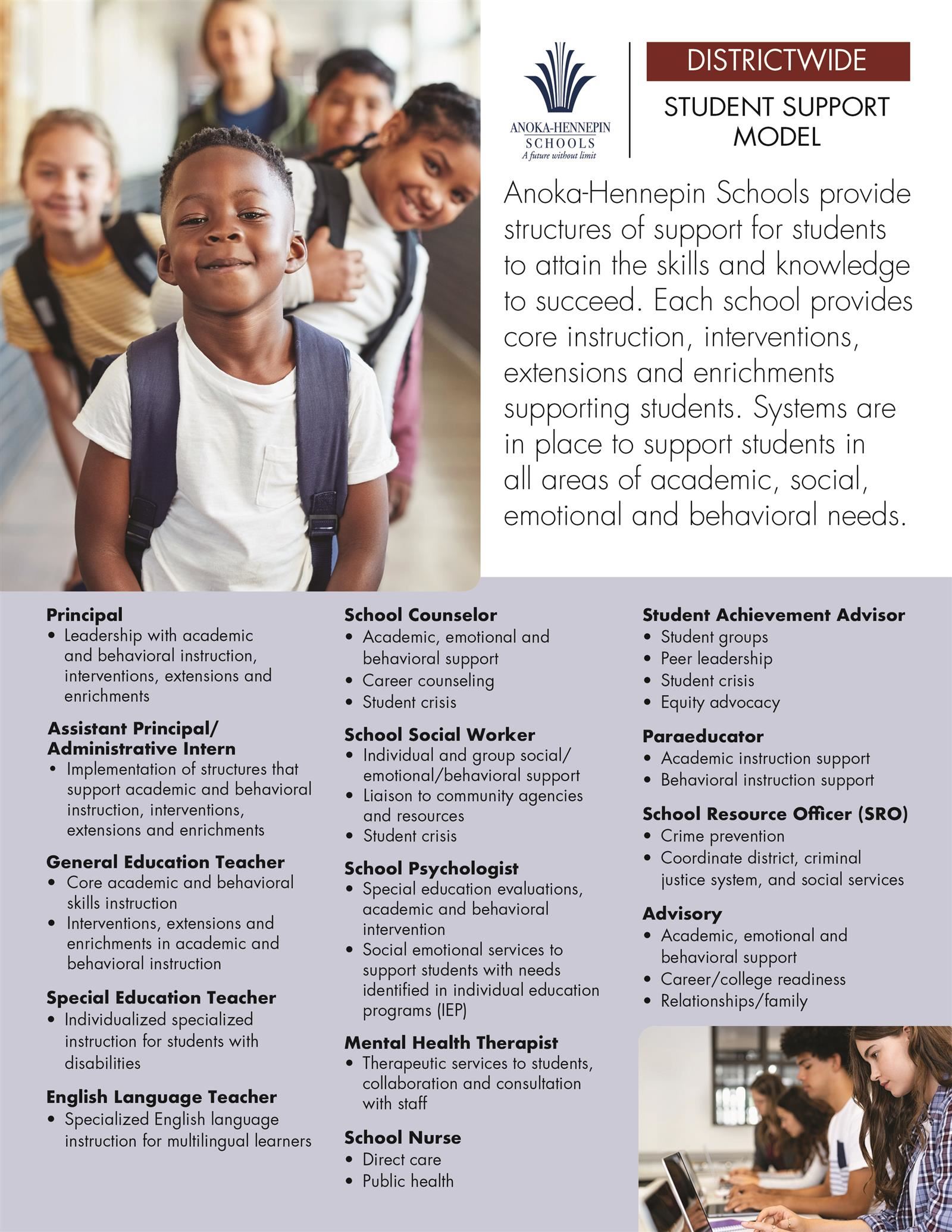 Student support model page one